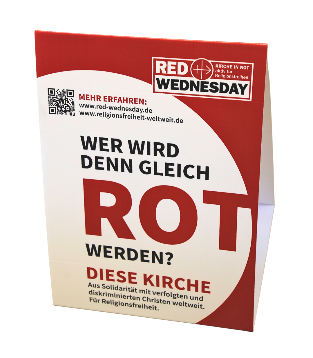 Werbeplakat Aufsteller Red Wednesday